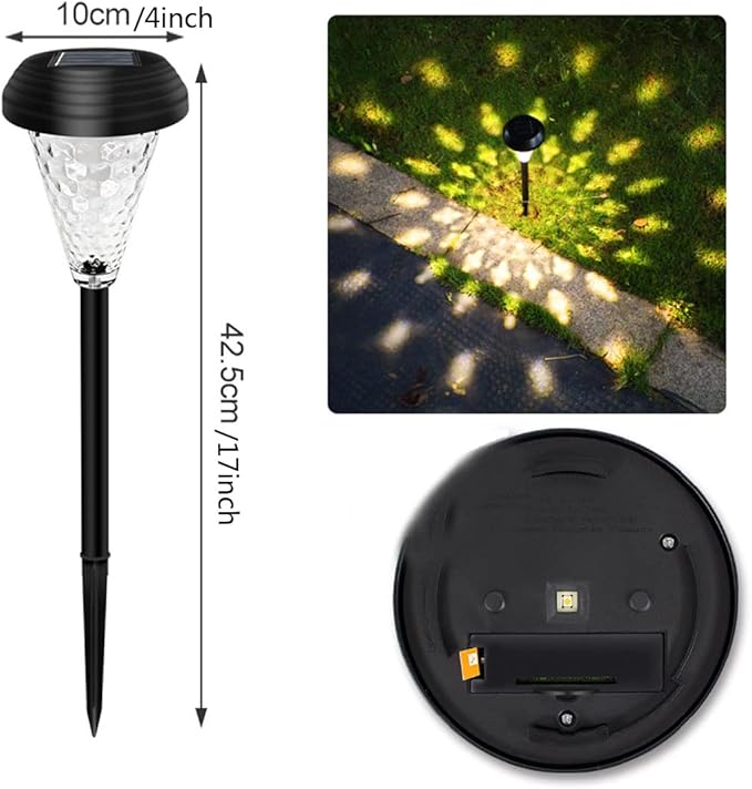 2PCS Garden Solar Lights Warm Color LED Flower Stake Light Decorative Landscape Lawn Yard Outdoor Lights Diameter | Lumora