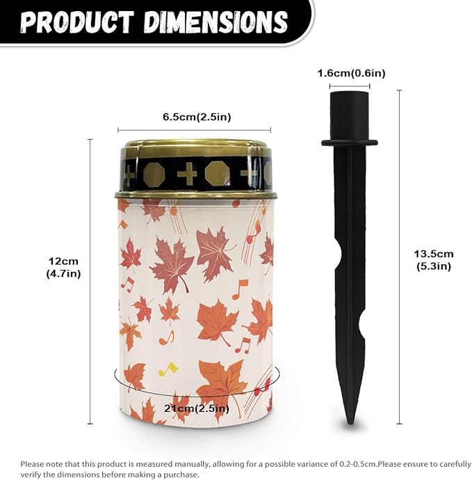 Thanksgiving Maple Leaf Solar Garden Stake Lights Outdoor Waterproof Halloween Party Lights LED Lantern Halloween Decor Outdoor Solar Powered Lights for Outside-Warm White