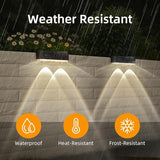 Peasur Solar Fence Lights Outdoor, 8 Pack Step Light Solar Powered, Waterproof LED Deck Lights for Stairs Railing | Lumora
