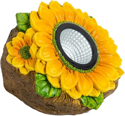 LIFKOME Solar Flower Light Sunflower Garden Decor Easy Installation Outdoor Lamp for Pathway Patio and Wedding Decoration High Conversion Solar Panel for Automatic Dusk Illumination