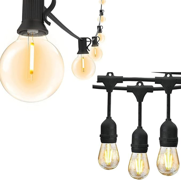 Svater Outdoor String LED Lights 50FT with 2W 48FT S14 Commercial Grade String Lights | Lumora