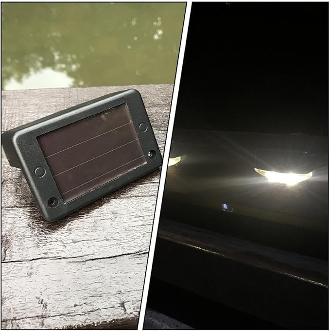 Zerodeko 4pcs Solar Powered LED Outdoor Stair Lights Waterproof Pathway Lamps Warm White Step Lighting for Garden | Lumora