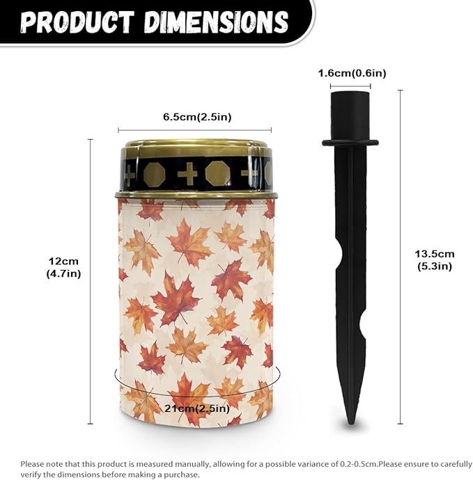Autumn Maple Leaves Solar Lights Outdoor Waterproof Solar Garden Landscape Lighting for Outside Solar Stake Lights,Lantern Decoration for Yard Patio,Wall Light Auto On/Off