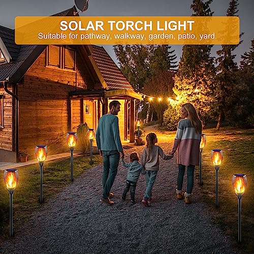 Flickering Flame Solar Tiki Torches, Super Large Torch Lights