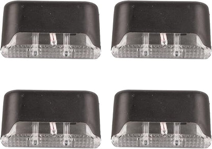 Topyond 4 Pcs Outdoor Lights for Patio Solar Step Light White Lighting Waterproof High Strength Solar LED Deck Light Outdoor Stair Lamp