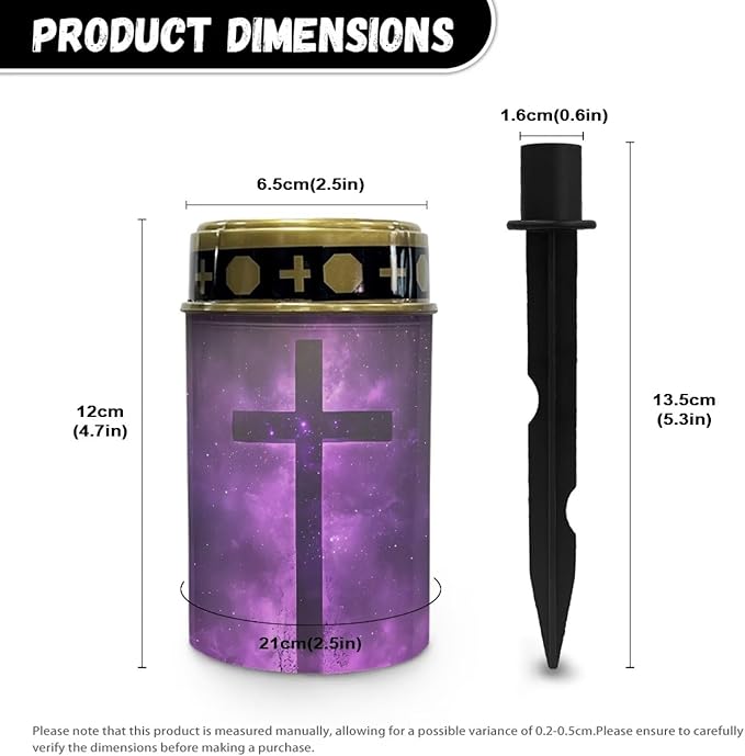 Poceacles Cross Solar Lights Pack of 10 Waterproof Solar Garden Lights Cemetery Solar Outdoor Lights Outdoor Stake | Lumora