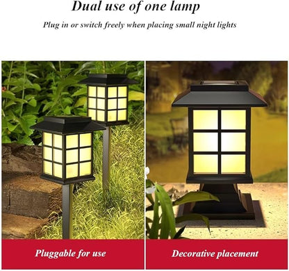 Etlegor Chinese Decor Lights, Solar Pathway Lights Waterproof Lawn Night Light for Outside/Lawn/Patio/Yard/Pathway/Walkway/Driveway Decoration ﻿ (Color : White Light, Size : 2PCS)