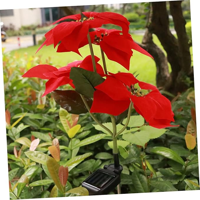 jojofuny 2pcs Solar Christmas Flower Ground Insert Lights Led Decorative Garden Lighting for Outdoor Spaces | Lumora