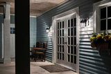 Kichler Courtyard 11" 1 Light Outdoor Wall Light with Clear Seeded Glass in Rubbed Bronze | Lumora