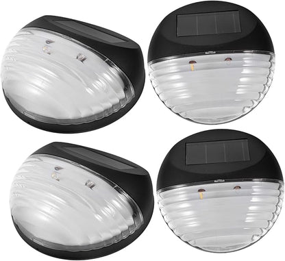 Led Solar Pathway Lights for Garden 4 Pack Solar-Powered Outdoor Stairs Fence Security Lamps Low Voltage Deck Lights
