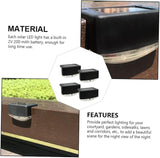 Lurrose Outdoor Led Stair Lights 4 Pack Solar Stair Lamps for Pathway Garden Yard Landscape Waterproof Solar | Lumora