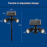 EMANER Outside Motion Solar Lights, 5000mAh Auto Detect On/Off or Always On Security Light, Solar Spotlights Wall | Lumora