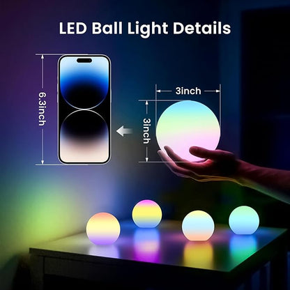 LOFTEK Floating Pool Lights, 3-inch RGBW Color Changing Swimming Pool Lights, IP65 Waterproof LED Ball Light, Bathtub Lamp, Remote Control, Sphere Orb Light for Patio, Yard & Pool Décor (1 Pack)