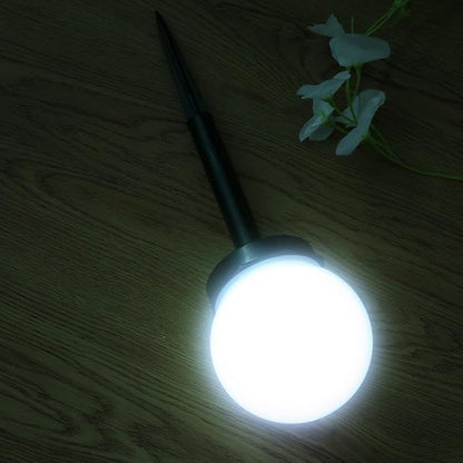 Solar Round Lawn Light Waterproof Outdoor Ground Plug Landscape Garden Light for Pathway, Yard, and Patio –
