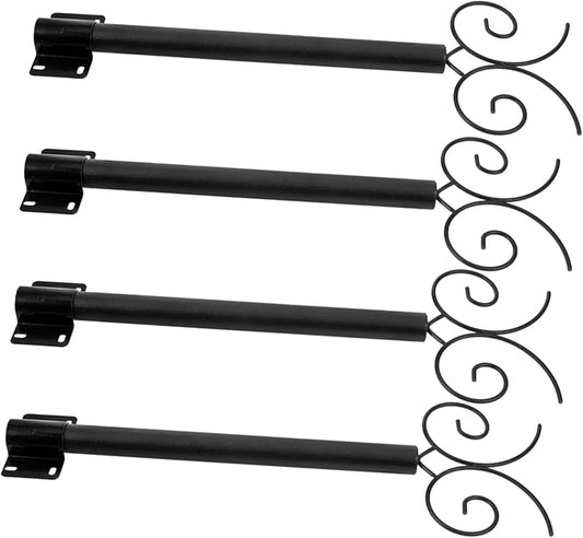 POPETPOP Outdoor Metal Light Pole Stand Bird Feeder Pole for Deck Solar String Lights