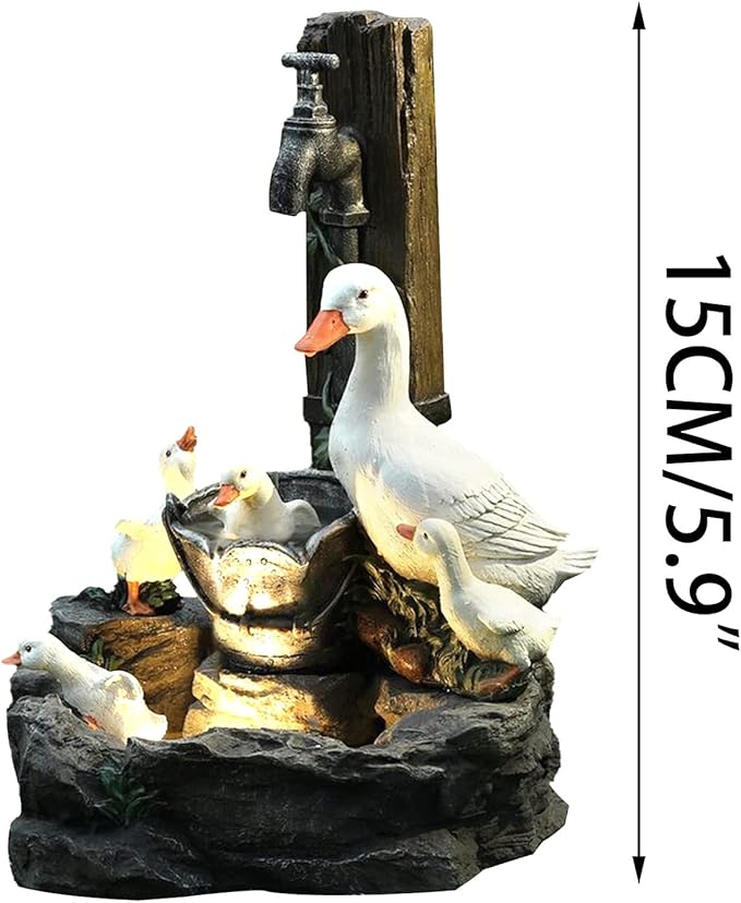 Solar Outdoor Lights, Duck Family Garden Lights, Resin Decorative Light for Yard, Pathways, Solar Spot Light Outdoor, Security Lights, Garden Statues, Cute Stuff