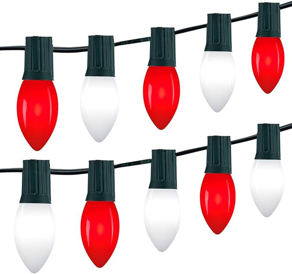 Vintage C9 LED Christmas Lights Outdoor, 150 Feet C9 String Lights with 75 Shatterproof C9 Bulbs, Waterproof | Lumora