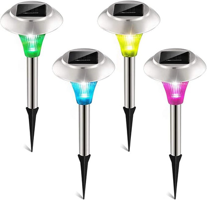Solar Lights Outdoor Decorative, Color Changing Solar Lights for Garden, KOCASO Solar Landscape Lights, Decor for Path, Flower Bed, Yard, Walkway (4 Pack)