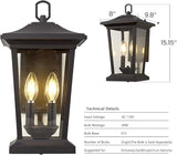 Outdoor Wall Lantern, Large Exterior Waterproof Wall Sconce Light Fixture, Black Anti-Rust Outside Porch Sconce | Lumora