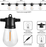 Banord 51FT Outdoor String Lights, Waterproof Patio Lights with 18 Shatterproof LED Bulb Hanging Light String | Lumora