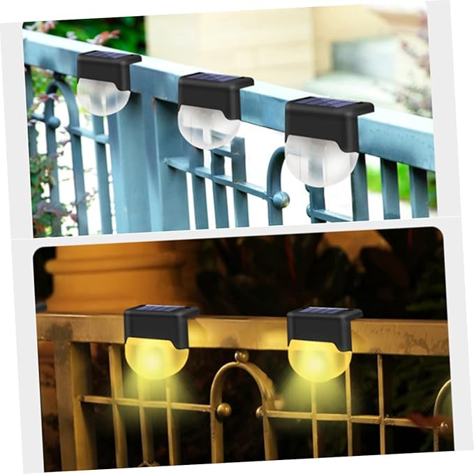 Housoutil 1pc Solar Stair Lamp Outdoor Led Handrail Light for Fences Warm Lighting Easy Installation Energy | Lumora