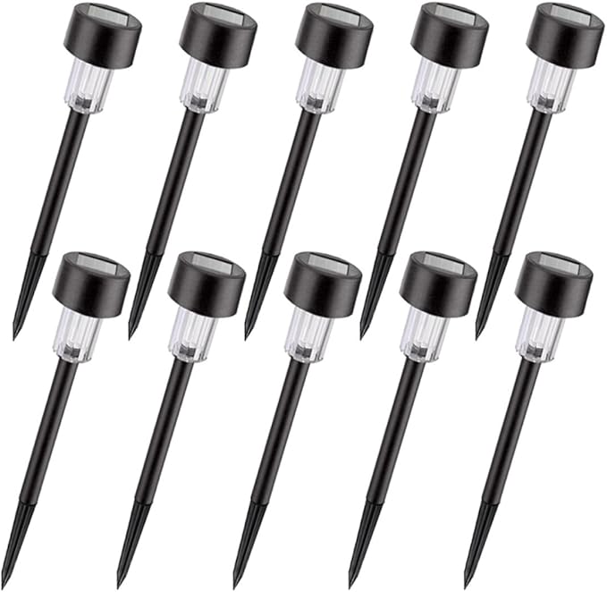10pcs Waterproof Solar Powered LED Garden Landscape Path Lights with Ground Stake, White Light Outdoor Lawn and | Lumora