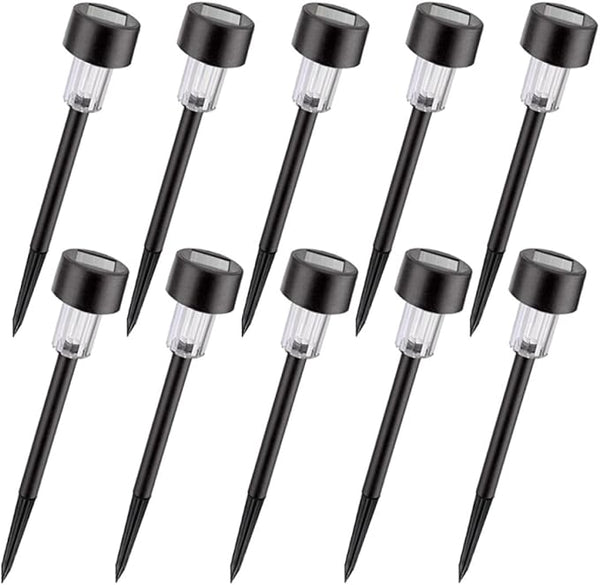 10pcs Waterproof Solar Powered LED Garden Landscape Path Lights with Ground Stake, White Light Outdoor Lawn and | Lumora