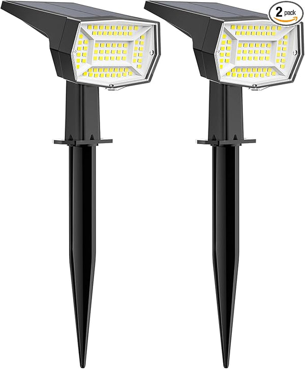 Fabrito 72 LEDs Solar Spot Lights Outdoor Waterproof, 3 Modes Landscape Spotlights, Dusk to Dawn Solar Powered | Lumora