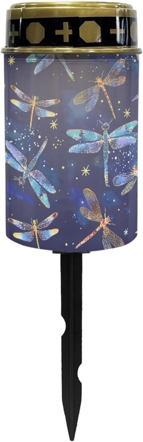 Solar Lights Colorful Dragonfly for Cemetery Led Light Waterproof Yard Solar Lamp Outdoor Eco-Friendly Grave Memorial Gifts