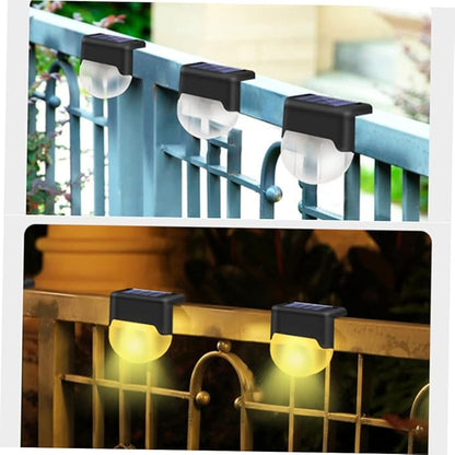 1Pc Solar Outdoor Stair Lamp Warm LED Lighting for Handrails and Fences Easy Installation Weather Resistant Solar Powered Light for Steps and Decks