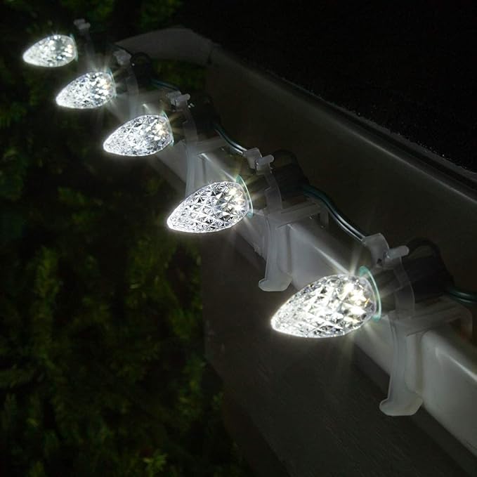 Wintergreen Lighting C7 Opticore Cool White Commercial Christmas Lights Outdoor Holiday Party Patio Bulbs on Heavy | Lumora