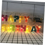 Unomor 1set Led String Lights Letter Style Birthday Lamp String for Home Party Decorations Warm Festival Lights for | Lumora