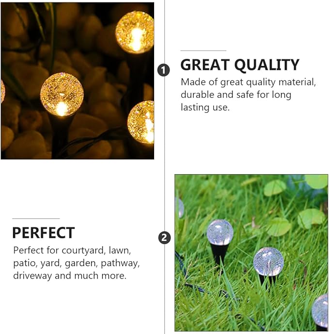 Solar Garden Path Lights 10pcs Warm White Outdoor Decorative Solar Lawn Lamps for Yard Landscape Lighting Creative Versatile
