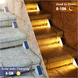 VOLISUN Solar Stair Lights 18 Pack, Solar Step Lights Outdoor Waterproof IP67, LED Outdoor Step Light,Outdoor Light Decor for Garden Stair, Deck, Front Step, Front Porch, and Patio（3000K）