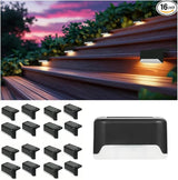 16-Pack Solar Deck Lights, Outdoor Waterproof LED Lights for Pathways, Stairs, Patios, Fences - Easy Install | Lumora