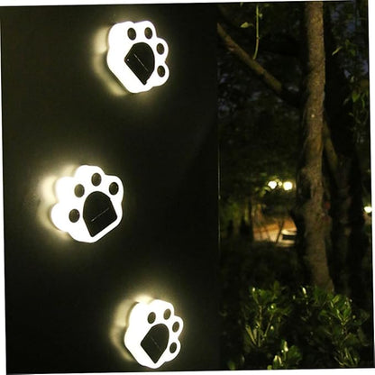 Solar Ground Lights LED Cat Paw Garden Solar Lights in-Ground Pathway Lights Outdoor Lamp Warm Lighting for Garden Pathway Lawn Patio Yard Landscape.