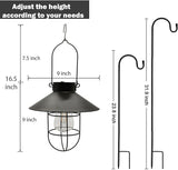 EpicGadget Outdoor Solar Lantern Garden Hanging Light with Shepherd Hook, Retro Metal Solar Lamp with Warm White | Lumora