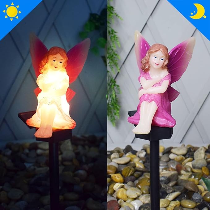 Ulalaza Solar Garden Lights Outdoor Color Changing Decorative Ball Solar Lights for Patio/Lawn/Yard/Path/Christmas