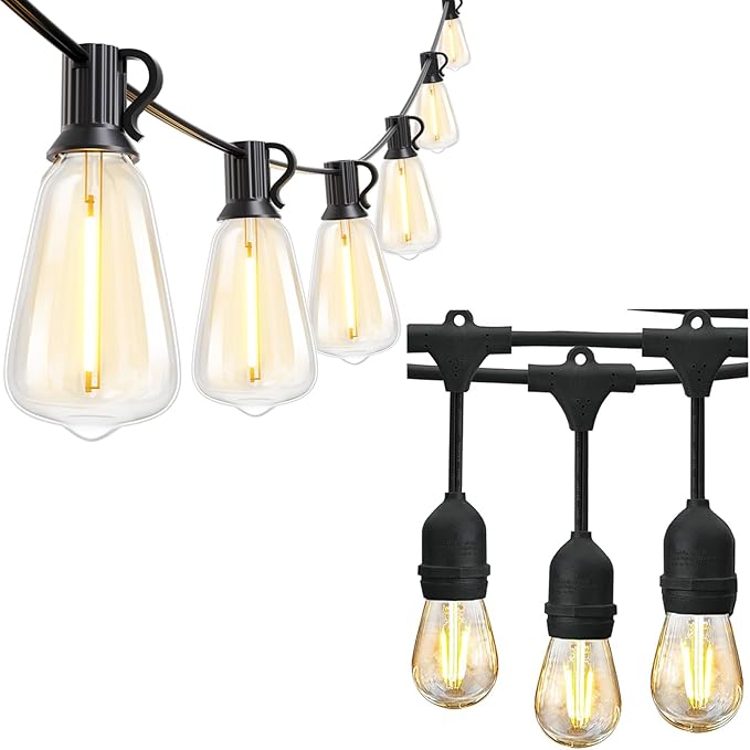 Svater Outdoor String Lights 50 FT + 96 FT Patio Light for Outside 2W