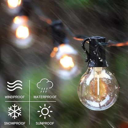 SUNTHIN Globe Outdoor String Lights, 27FT Patio Lights with 14 G40 Shatterproof LED Bulbs(1 Spare), Waterproof Hanging Lights String for Outside Backyard, Porch, Deck, Party, Garden