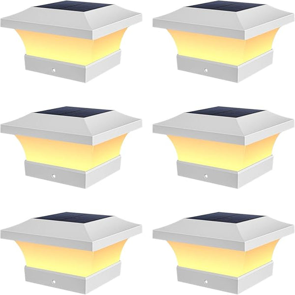 T-SUN Solar Post Cap Lights, Waterproof Outdoor Solar Powered Deck Fence Post Lights for 4 X 4 Wooden/Vinyl Posts | Lumora
