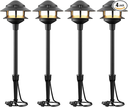 VENUS MANUFACTURING Low Voltage Landscape Lights LED Outdoor Pathway Light 12V AC 2.2W 32Lumen Warm White Landscape Lighting for Garden Path Driveway Yard (4)