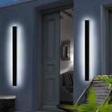 Mikeru 39inch Outdoor Wall Light Fixtures, 10%-100% Dimmable Black Exterior Wall Sconces, 3000k-6000k Acrylic | Lumora