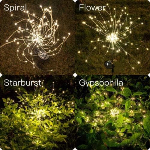 TDA Solar Firework Light Outdoor Garden Decorative Solar Lights Stake Fireworks Stars for Walkway Pathway Backyard | Lumora