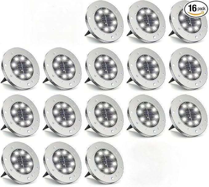 6/16/18 Pack Solar Lights Outdoor, IP44 Waterproof Solar Ground Lights with 8 Modes, Solar Powered Landscape | Lumora