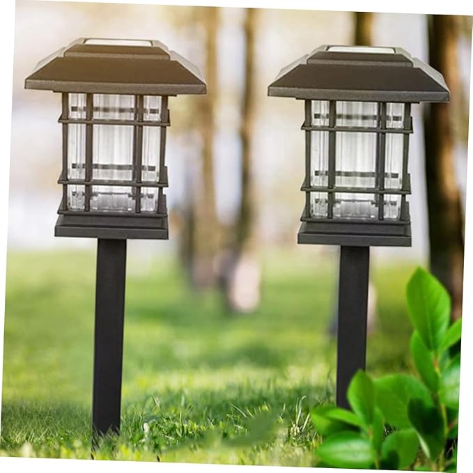 TOYANDONA 4Pcs Solar Pathway Lights Waterproof Outdoor Garden Lights Adjustable LED Ground Stakes for Patio and Walkway Decor