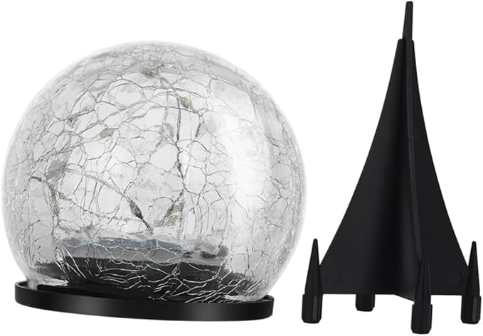 Kisangel Solar Cracked Globe Ground Light Warm Yellow Outdoor Garden Buried Lamp for Pathway Patio Lawn Decor Solar | Lumora