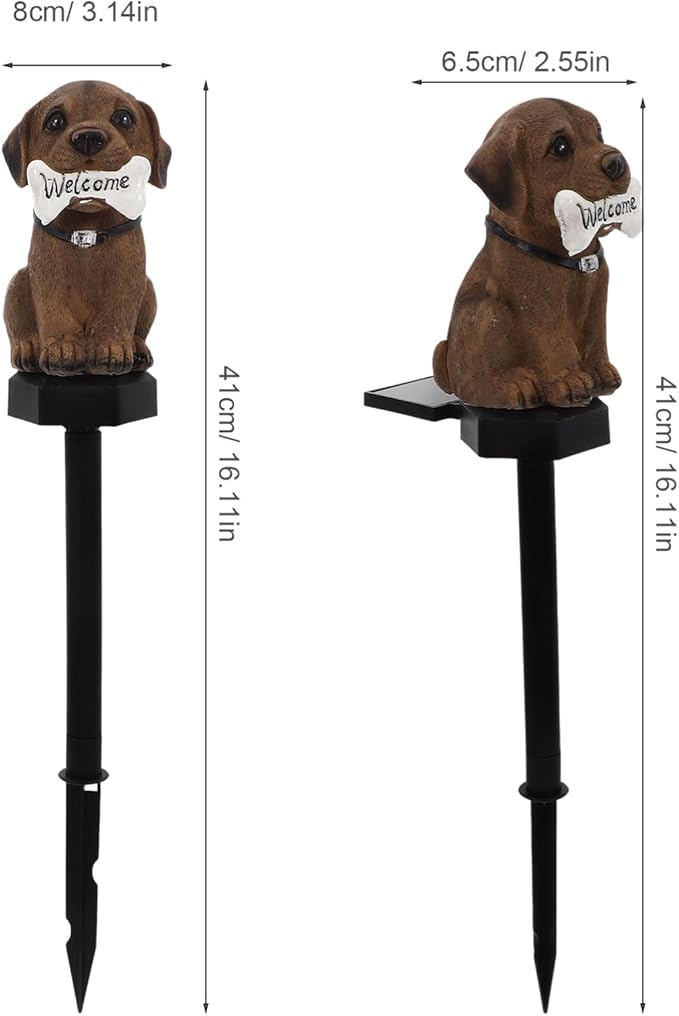 YARNOW Dog Shape Solar Stake Light Solar Powered Outdoor Garden Lamp for Lawn and Decor Led Landscape Lighting for Pathway Patio and Walkway