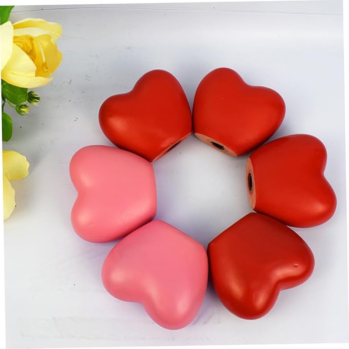 Mikikit 2pcs Heart Shape Solar Lamps for Solar Outdoor Lights Pathway Stake Romantic for Patio Landscape Decor
