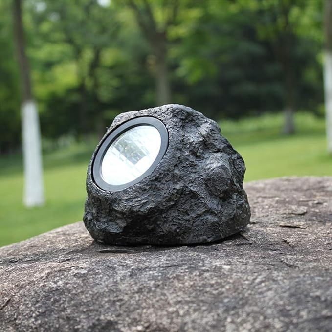 Outdoor Solar Rock Lights, LED Waterproof Solar Power Light, Imitation Stone Garden Lamp for Way, Walkway, Yard